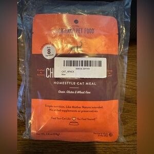 New, unopened, cat meal from Portland Pet Food- salmon & chicken n’ pumpkin